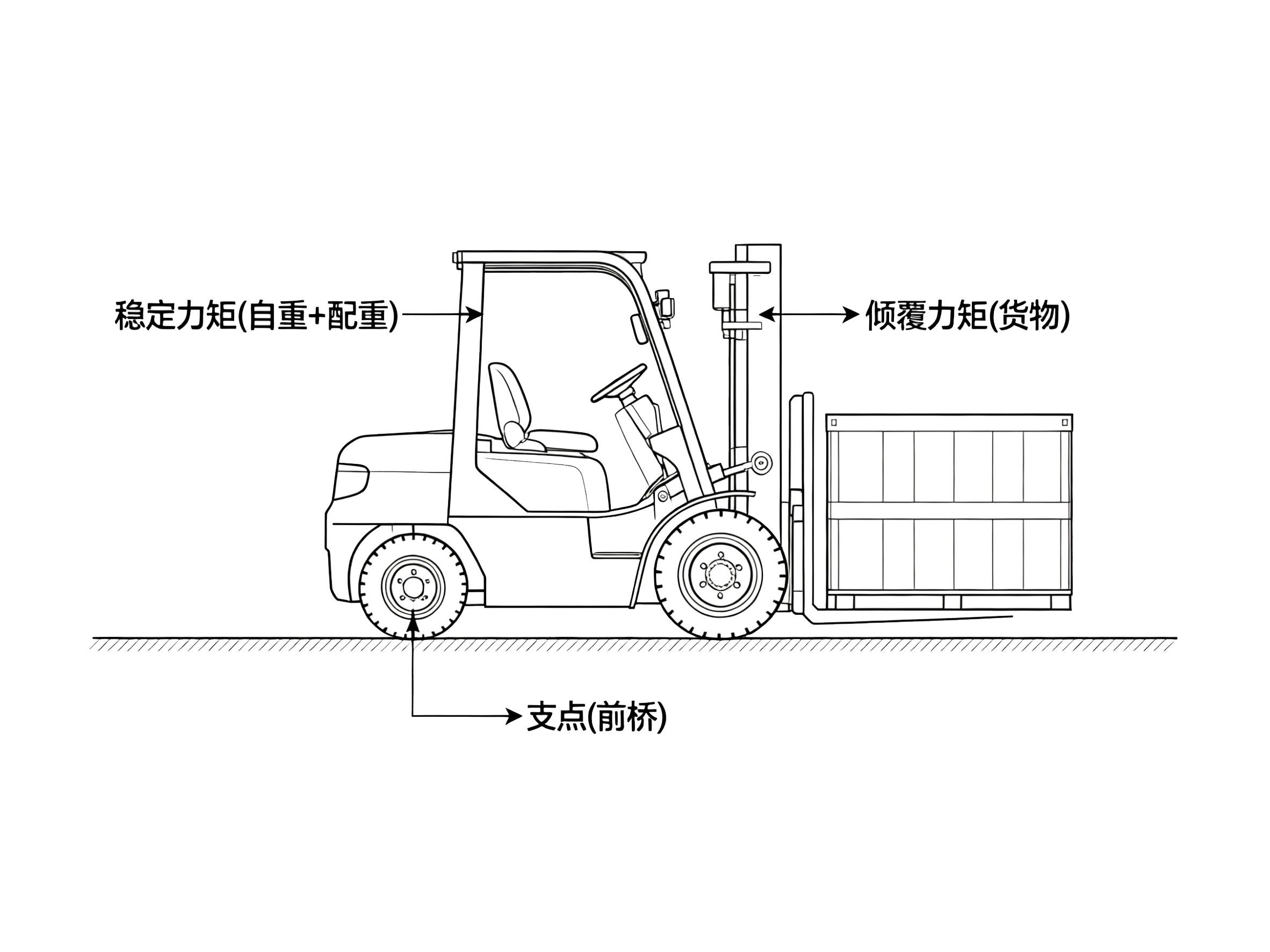 3-ton diesel powered forklift